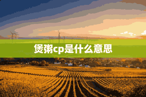 煲粥cp是什么意思(煲粥cp是什么意思啊)